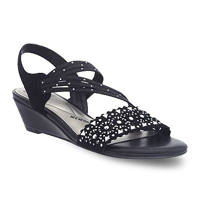 Black fashion wedge sandals kohls