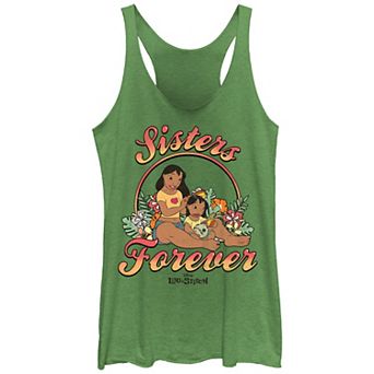 Disney's Lilo & Stitch Juniors' Sisters Forever Racerback Graphic Tank Top Top