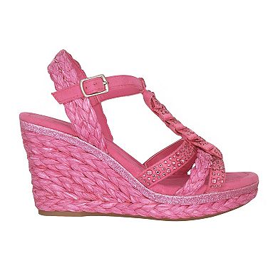 Impo Oliza Women's Memory Foam Embellished Platform Wedge Sandals