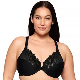Plus Size Glamorise Full Figure Front-Closure T-Back WonderWire Underwire Bra 1246