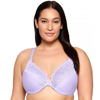 Plus Size Glamorise Full Figure Front-Closure T-Back WonderWire Underwire Bra 1246