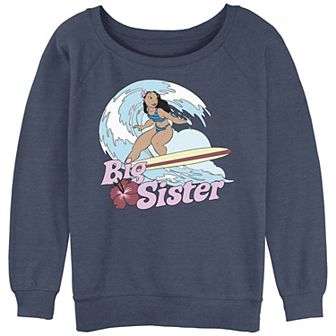 Disney's Lilo & Stitch Juniors' Big Sister Slouchy Graphic Sweatshirt