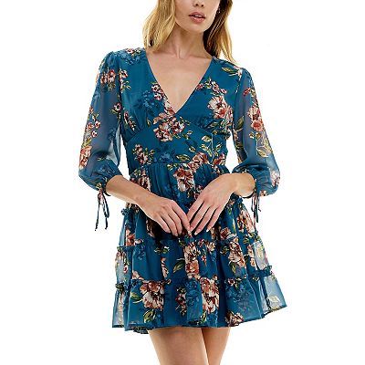 speechless skater dress Juniors' Speechless Skater Dress with Lace Bodice