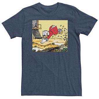 Big & Tall Scrooge McDuck Diving In Money Pool Tee