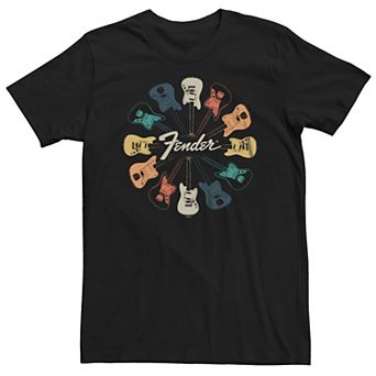 Big & Tall Fender Retro Guitars Kaleidoscope Tee