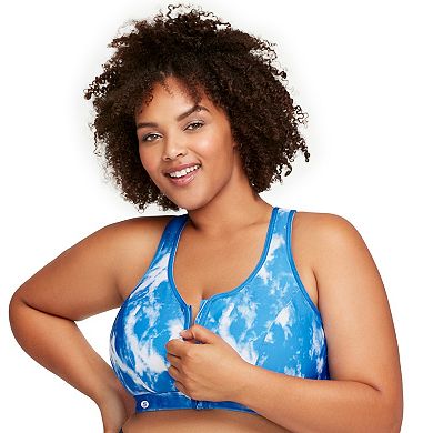 Plus Size Glamorise Full-Figure Zip-Front Wirefree Sports Bra 9266