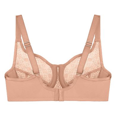 Plus Size Glamorise Full-Figure Lace Comfort WonderWire Underwire Bra 9855