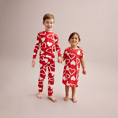Kids 4-14 Carter's 2-Piece Valentine's Day Hearts Top & Bottoms Pajama Set