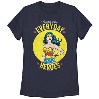 Juniors' DC Comics Wonder Woman Mother's Day Moms Are Everyday Heroes Graphic Tee