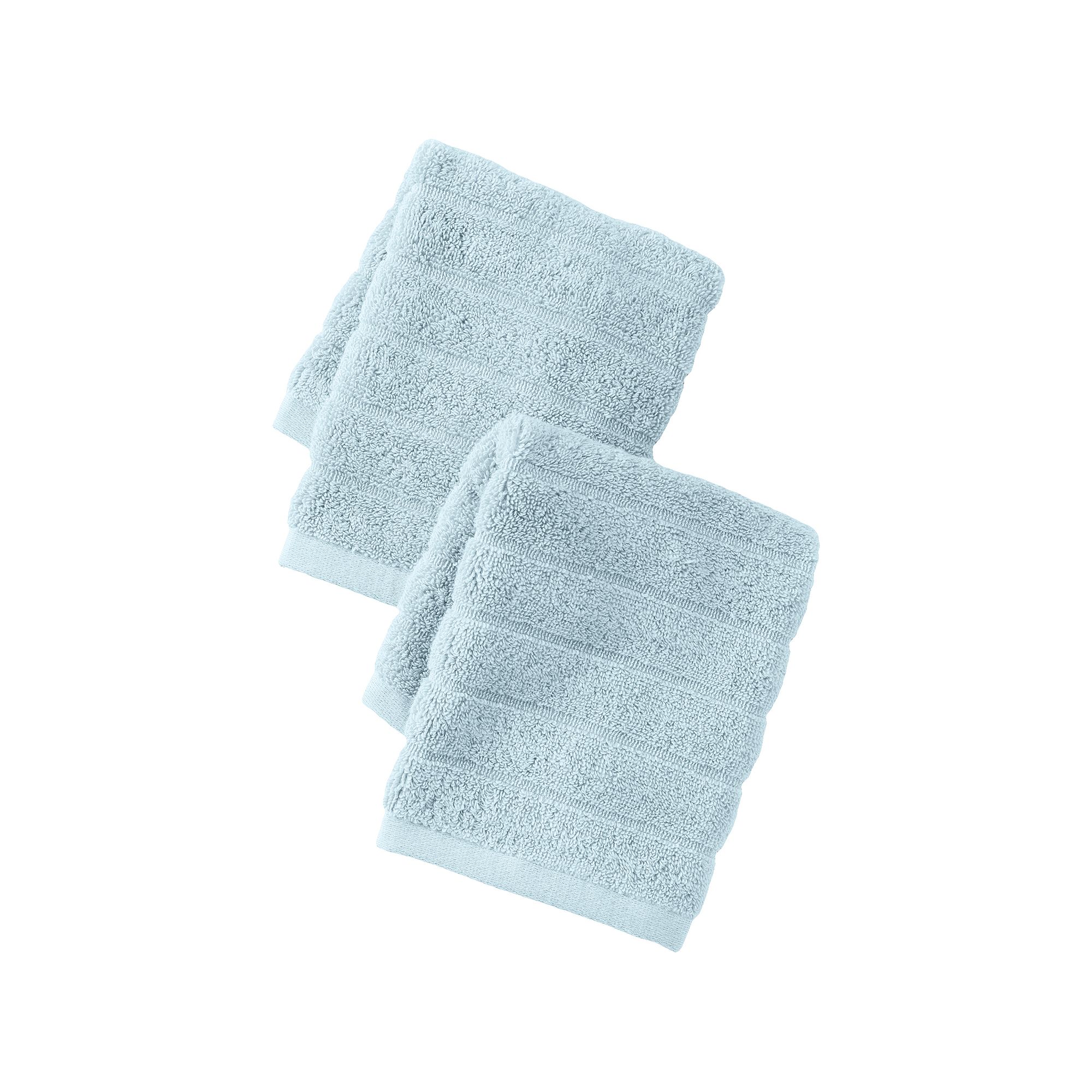 Lands End Organic Cotton Rib 2-Piece Bath Towel, Hand Towel or Washcloth, 