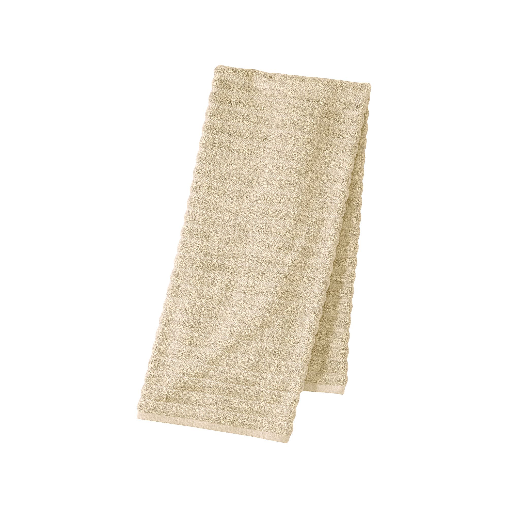 Lands End Organic Cotton Rib 2-Piece Bath Towel, Hand Towel or Washcloth, 