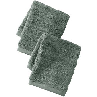 Lands' End Organic Cotton Rib 2 pc Bath Towel, Hand Towel or Washcloth