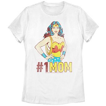 Juniors' Warner Brothers Wonder Woman #1 MOM Graphic Tee