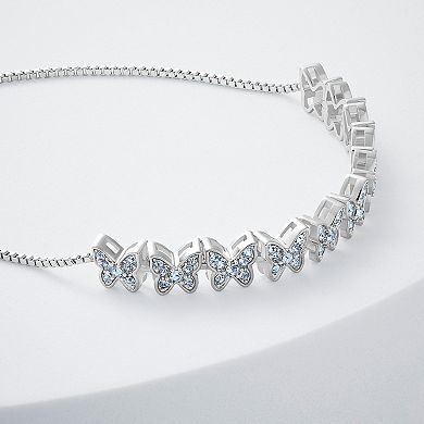 Brilliance Crystal Butterflies Adjustable Bracelet