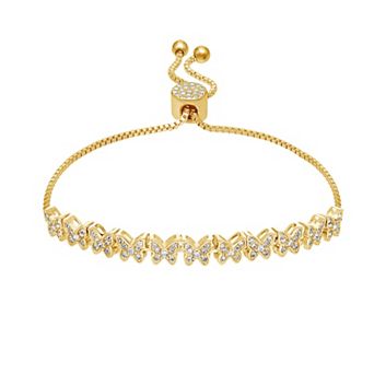 Brilliance Crystal Butterflies Adjustable Bracelet
