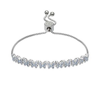 Brilliance Crystal Butterflies Adjustable Bracelet