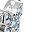 Silver Tone Blue