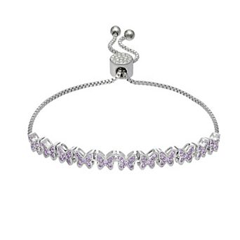 Brilliance Crystal Butterflies Adjustable Bracelet