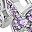 Silver Tone Purple