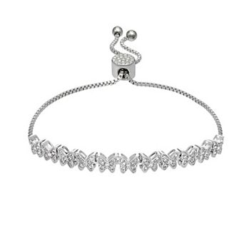 Brilliance Crystal Butterflies Adjustable Bracelet