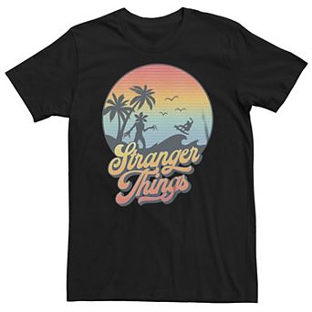 Big & Tall Stranger Things Palms Surf Wave Tee