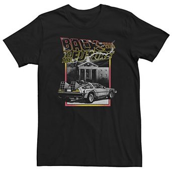 Big & Tall Back To The Future DeLorean Distressed Poster Tee