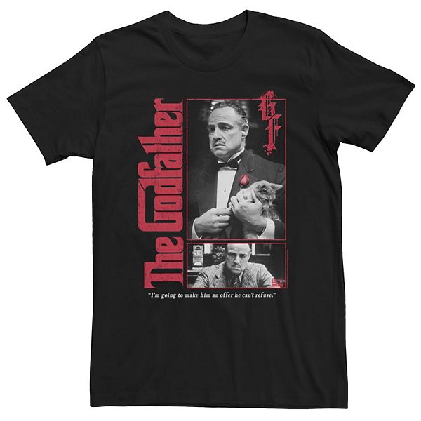 Big And Tall The Godfather Don Vito Corleone Cat Refuse Quote Boxes Tee 