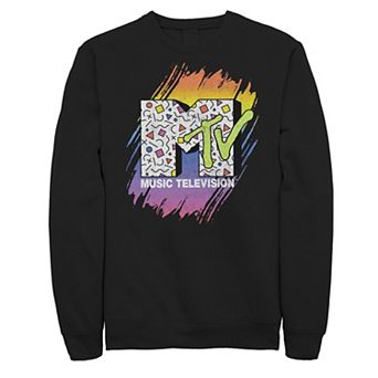 Big & Tall MTV Music Television Gradient Paint Swipe Logo Sweatshirt