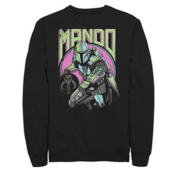 Big & Tall Star Wars The Mandalorian Mando New Wave and Icon Sweatshirt