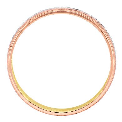 Stella Grace Tri-Tone 14k Gold 6 mm Wedding Band