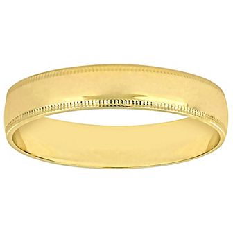 Stella Grace 10k Gold 4 mm Milgrain Edge Wedding Band