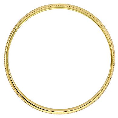 Stella Grace 10k Gold 4 mm Brushed Finish Milgrain Edge Wedding Band