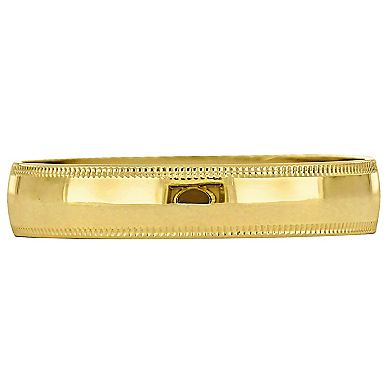 Stella Grace 10k Gold 4 mm Brushed Finish Milgrain Edge Wedding Band