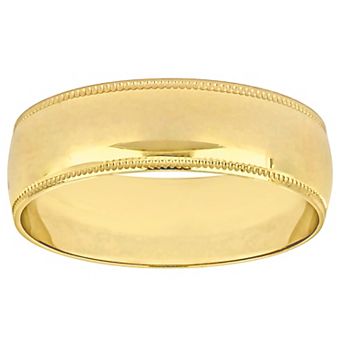 Stella Grace 10k Gold 6 mm Milgrain Edge Wedding Band