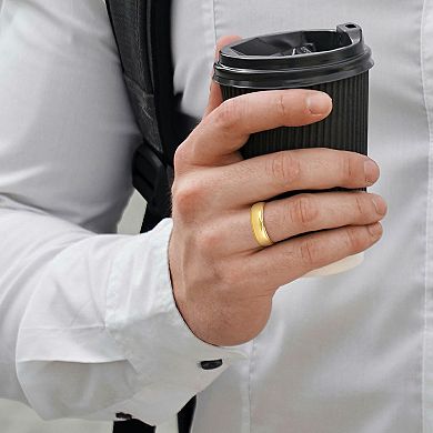 Stella Grace 10k Gold Men's 6 mm Milgrain Edge Wedding Band