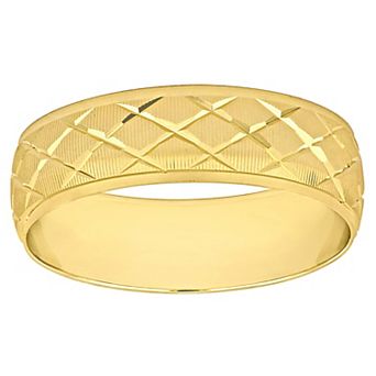 Stella Grace 14k Gold 6 mm Lattice Wedding Band