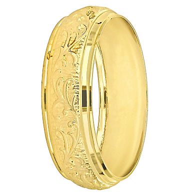 Stella Grace 14k Gold 6 mm Antique Filigree Wedding Band
