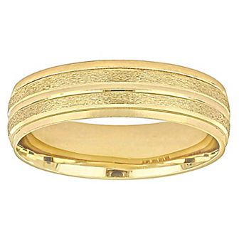 Stella Grace 14k Gold 6 mm Double Row Textured Wedding Band
