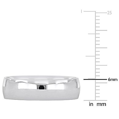 Stella Grace 14k White Gold 6 mm Polished Wedding Band