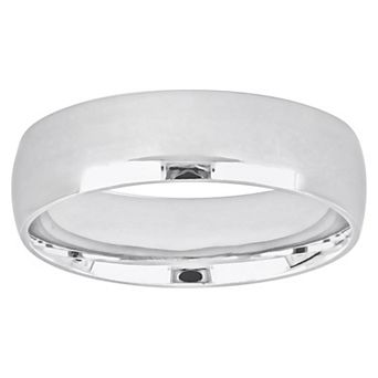 Stella Grace 14k White Gold Men's 6 mm Polished Wedding Band