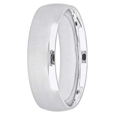 Stella Grace 14k White Gold Men's 6 mm Polished Wedding Band