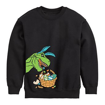 Boys 8-20 Easter Dino Graphic Fleece Top