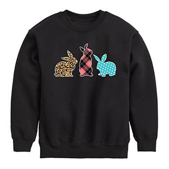Boys 8-20 Patterned Rabbits Graphic Fleece Top