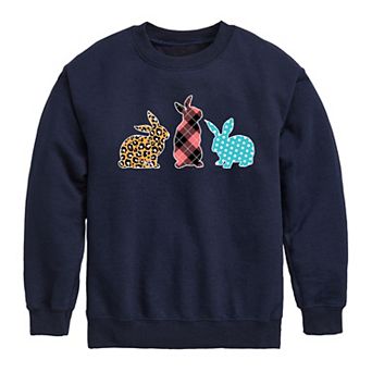 Boys 8-20 Patterned Rabbits Graphic Fleece Top