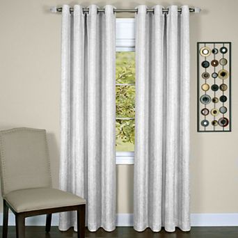 Kate Aurora Vesper Room Darkening Grommet Top Crinkled Satin Lined Single Window Curtain Panel