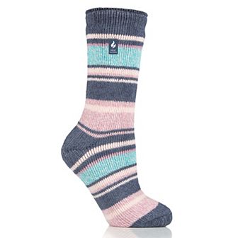 Women's Heat Holders Original 7X Warmer Stripe Heavyweight Thermal Socks