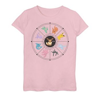 Girls 7-16 Pokémon Eevees Name's Evolutions Graphic Tee