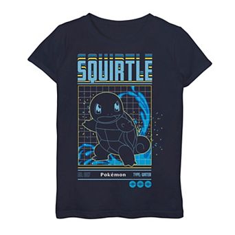 Girls Pokemon Squirtle Grid Graphic Tee