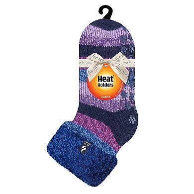 Women's Heat Holders Original 7X Warmer Stripe Lounge Socks With Grippers