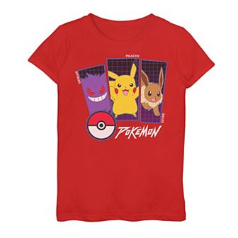 Girls 7-16 Pokémon Gengar Pikachu & Eevee Graphic Tee